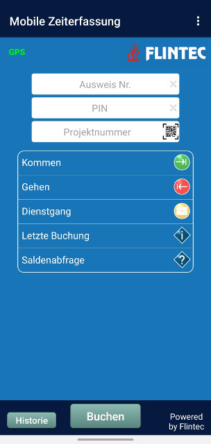 Flintec Zeiterfassung App QR-Code