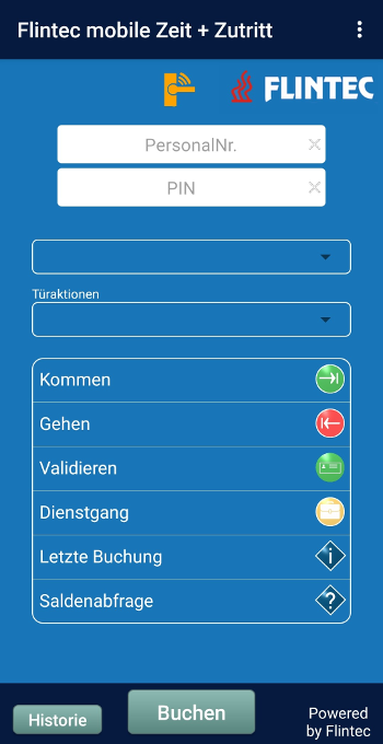 Flintec App für das Smartphone und Tablet mit Android Betriebssystem.